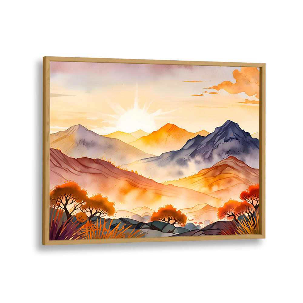 SUNLIT TREES AND SHADOWED VALLEYS , LANDSCAPE PAINTINGS