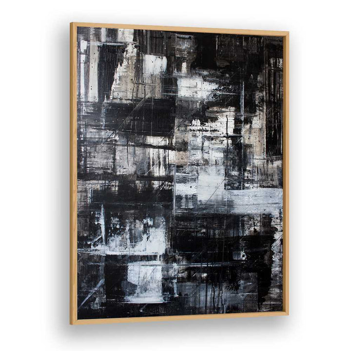 TEXTURED BLACK WHITE ABSTRACT