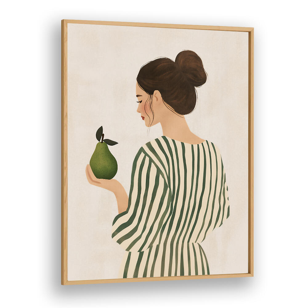 THE WOMAN AND THE PEAR , PORTRAITS & FIGURATIVE ILLUSTRATIONS