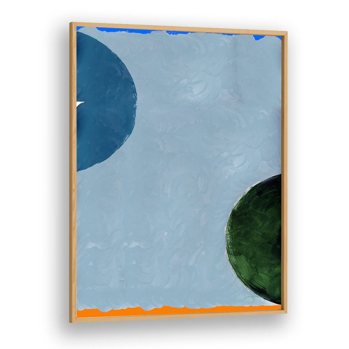 Modern geometric art print "TIME & SPACE II" featuring vibrant shapes, perfect for contemporary decor.