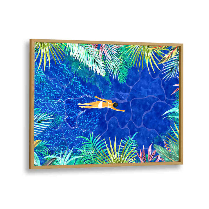 TROPICAL JUNGLE POOL , BEACH PAINTINGS