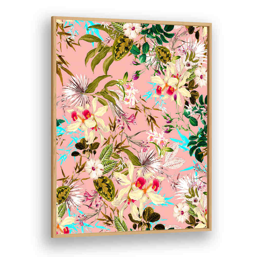 TROPICAL PINK ORCHIDS , FLORAL FLOWER PAINTINGS