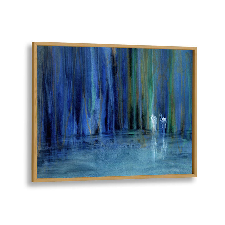 TWO EGRETS DETAIL , ABSTRACT PAINTINGS