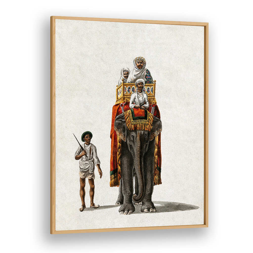 TWO MEN RIDING ON A ELEPHANT