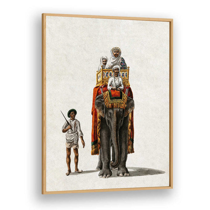 TWO MEN RIDING ON A ELEPHANT