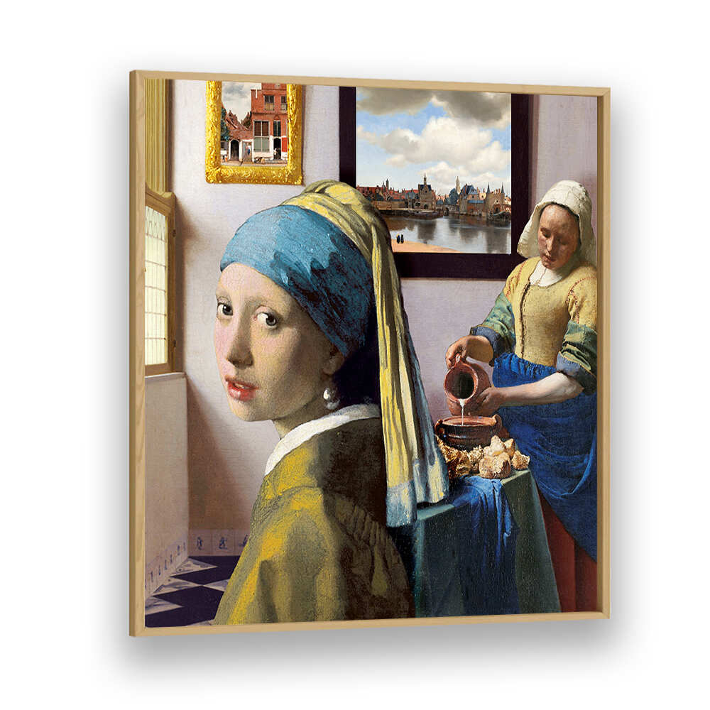 VERMEER'S GIRLS , ALTERED ART PRINTS