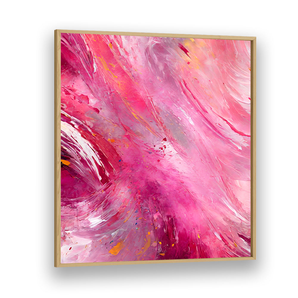 VIBRANT ABSTRACT WITH BOLD PINK, ABSTRACT PAINTINGS create a stunning focal point, perfect for modern decor enthusiasts.