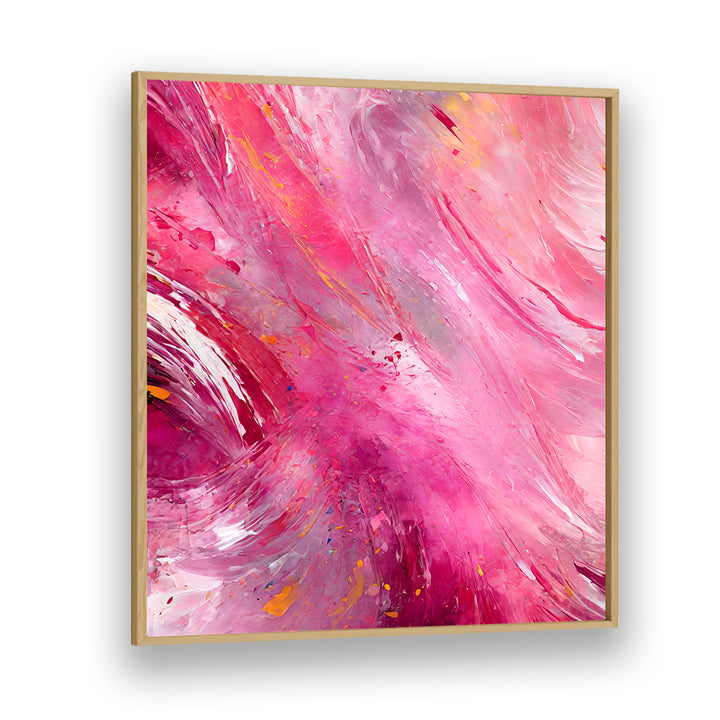 VIBRANT ABSTRACT WITH BOLD PINK, ABSTRACT PAINTINGS create a stunning focal point, perfect for modern decor enthusiasts.