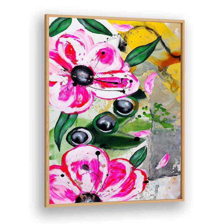 VIBRANT PINK FLOWERS BT , FLORAL FLOWER PAINTINGS