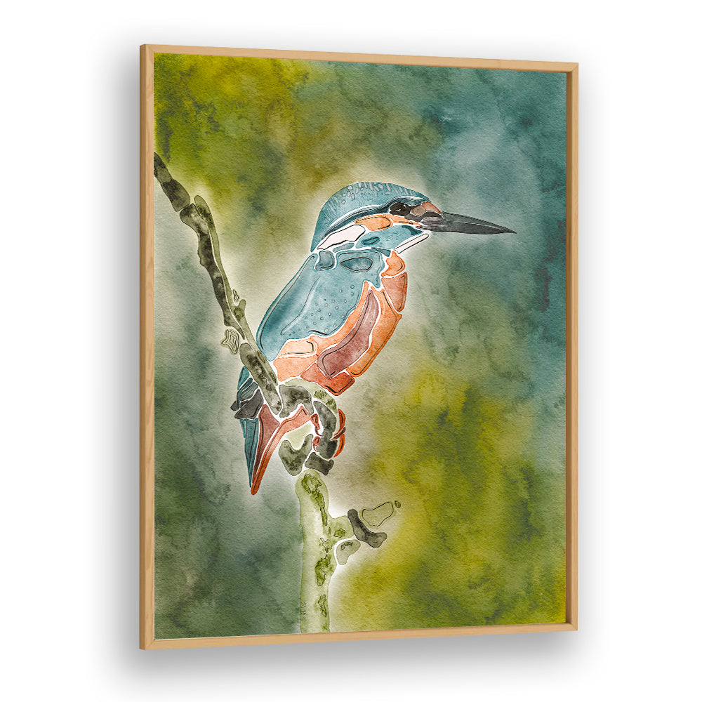 VIBRANT WATERCOLOR KINGFISHER