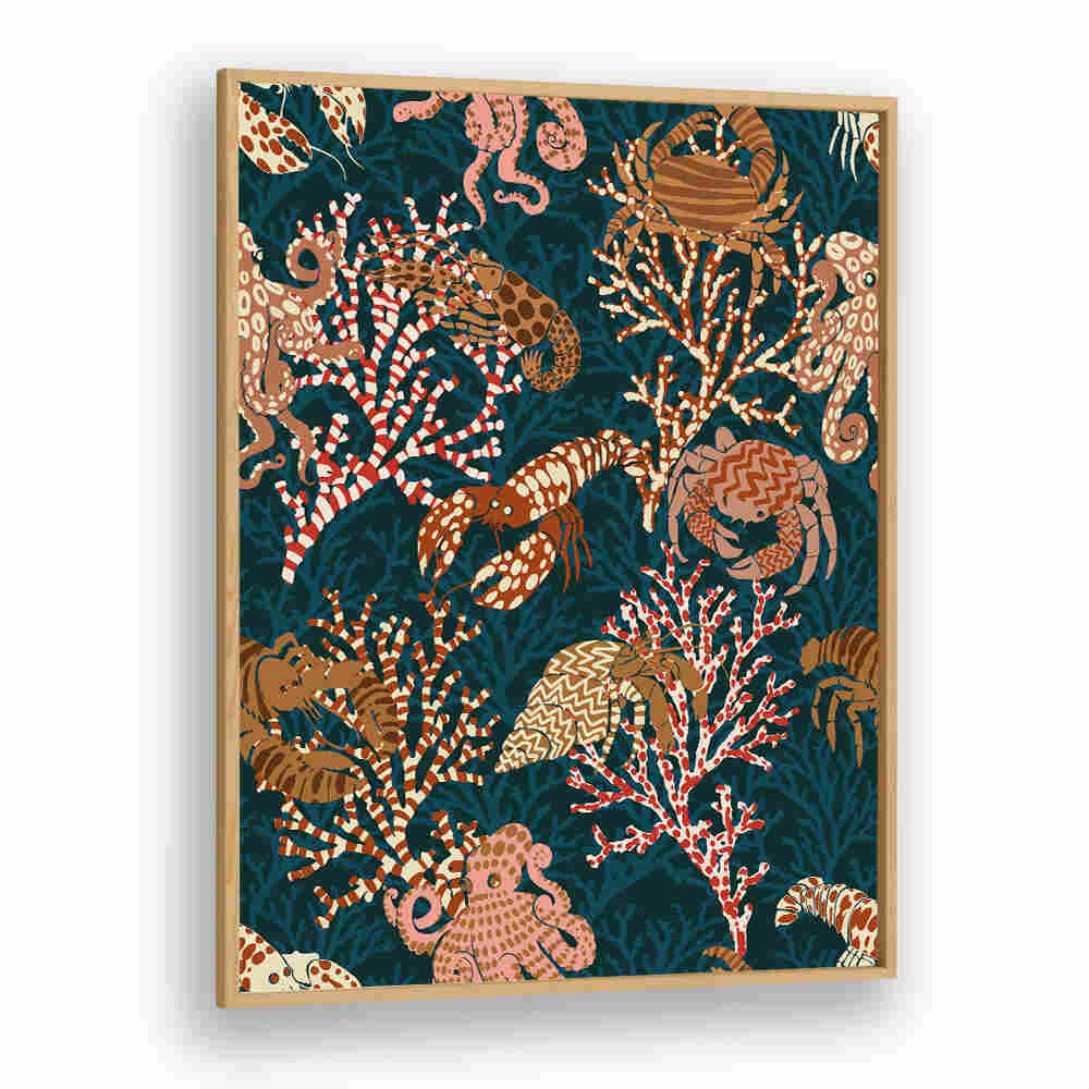Vibrant CORAL REEF I, BEACH PAINTINGS showcasing colorful ocean life, perfect for a coastal-inspired home.
