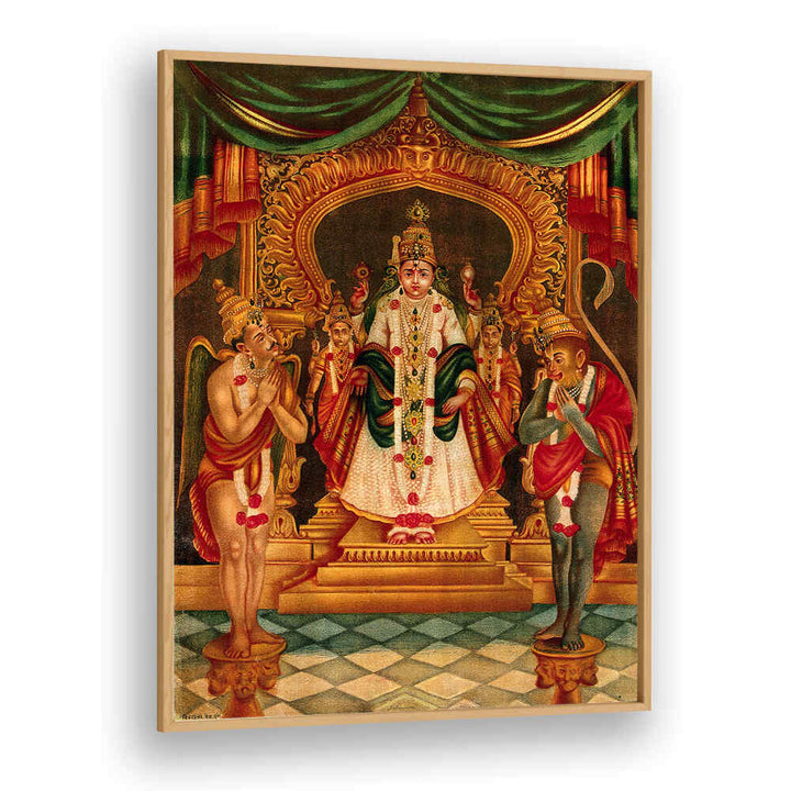 VISHNU PORTRAYED WITH HANUMAN AND GARUDA