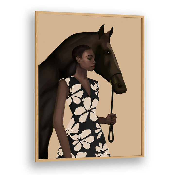 WOMAN WITH HORSE, SURREAL ART PRINTS