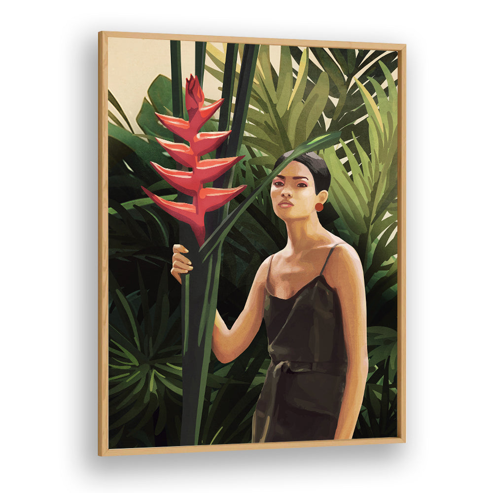 WOMAN IN TROPICAL FOREST, SURREAL ART PRINTS