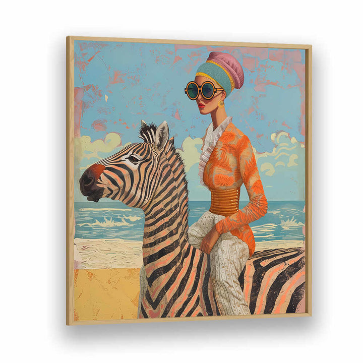 WOMAN AND ZEBRA , FASHION POSTERS