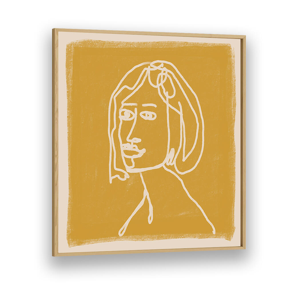 WOMAN IN GOLDS , LINE ART PAINTINGS