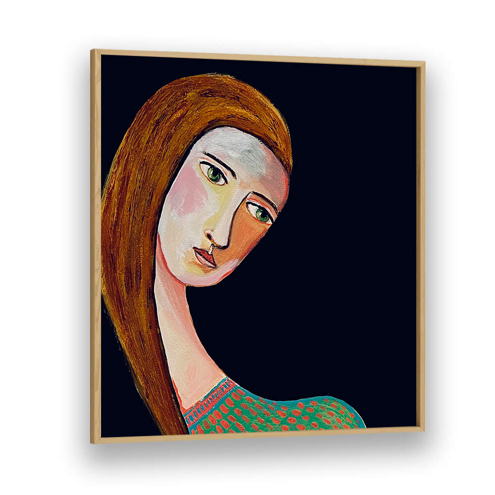WOMAN LOOKING , PORTRAITS & FIGURATIVE ILLUSTRATIONS
