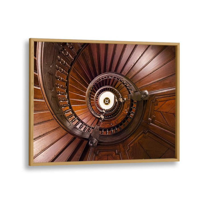 WOODEN SPIRAL STAIRCASE