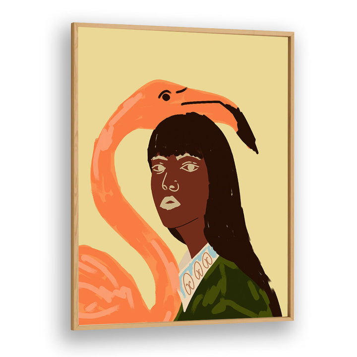 WRAPPED IN FLAMINGO DREAMS , PORTRAITS & FIGURATIVE ILLUSTRATIONS