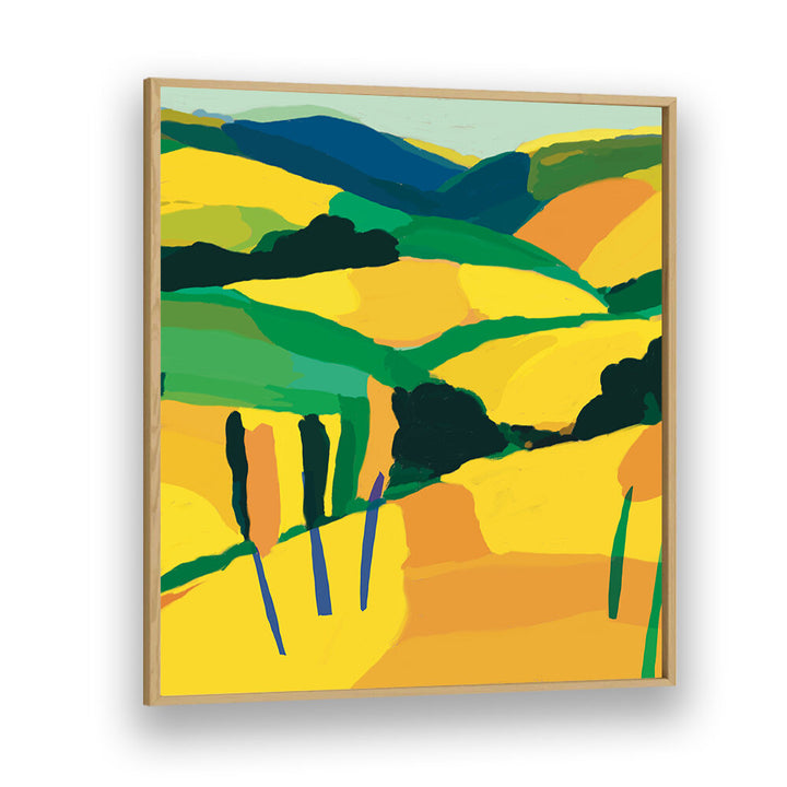 YELLOW GOLDEN HILL , LANDSCAPE PAINTINGS