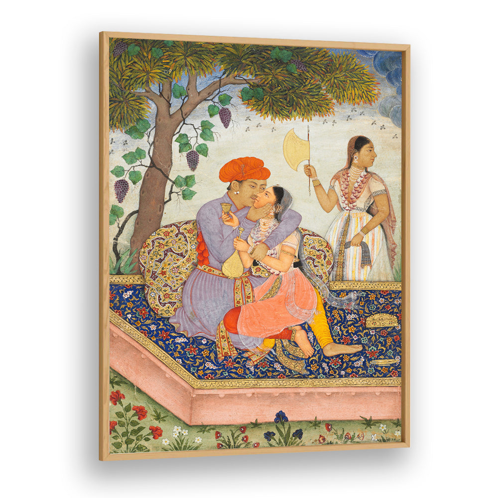 LOVERS EMBRACING , INDIAN ART PAINTINGS