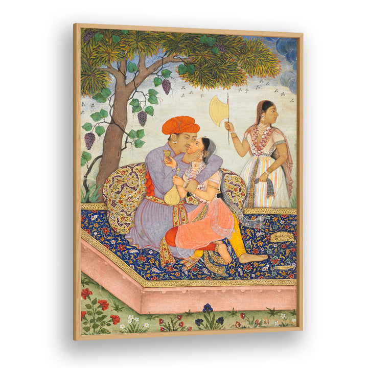 LOVERS EMBRACING , INDIAN ART PAINTINGS