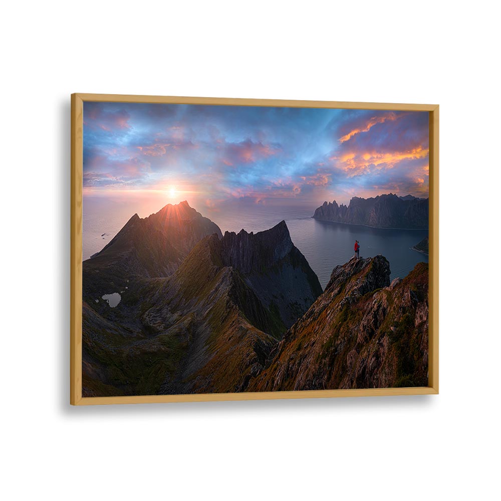 Breathtaking sunset over mountains in LOVERS AT THE ENDS OF THE EARTH, PHOTOGRAPHY PRINTS by Oakwood.