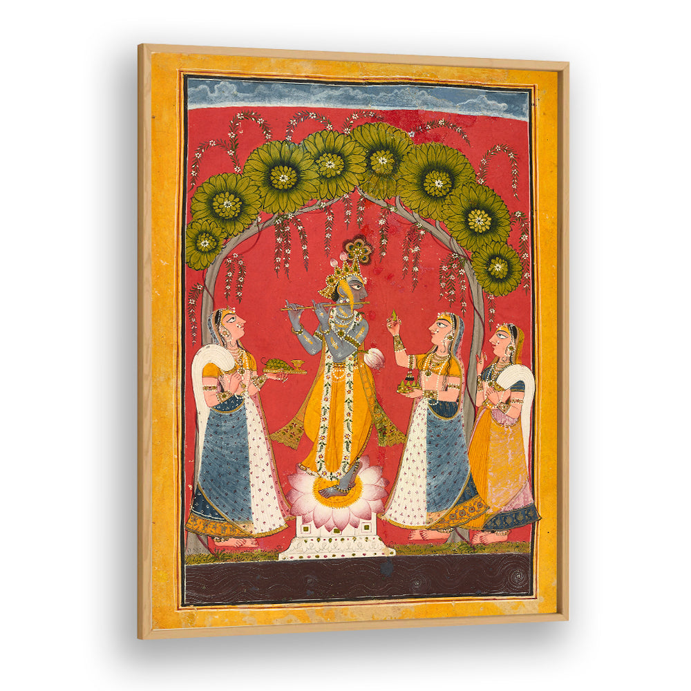 KRISHNA FLUTING FOLIO , INDIAN ART PAINTINGS
