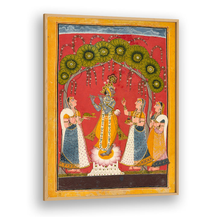 KRISHNA FLUTING FOLIO , INDIAN ART PAINTINGS
