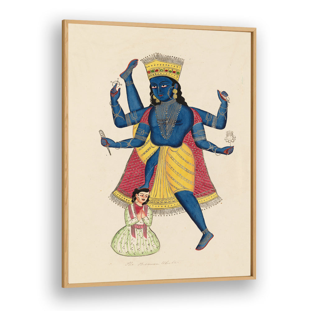 VISHNU AS VAMANA , INDIAN ART PAINTINGS