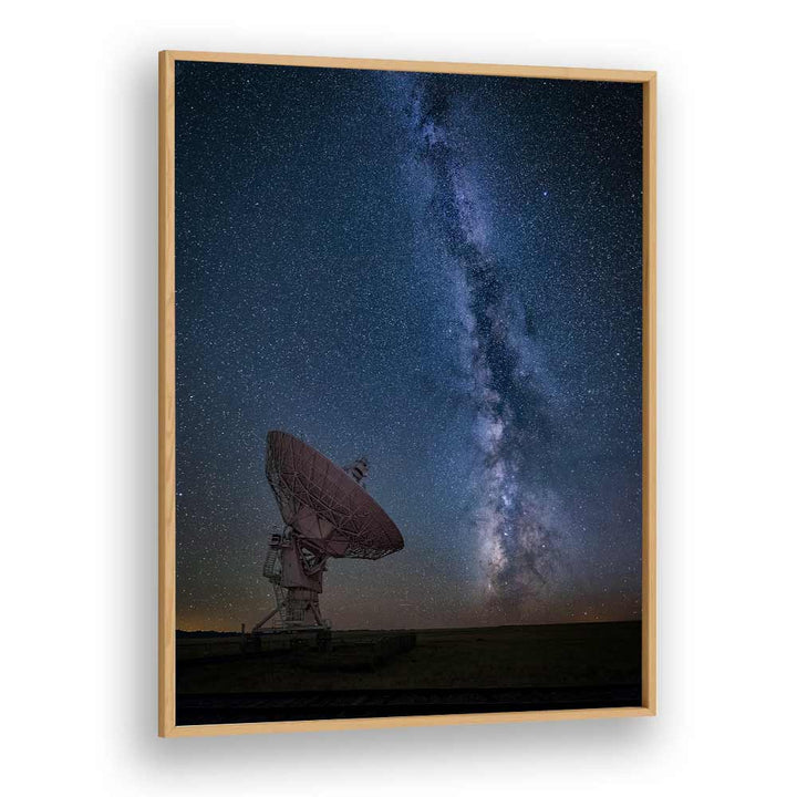 Stunning night sky with a satellite dish, perfect for your space. Explore CONTACT, PHOTOGRAPHY PRINTS today!