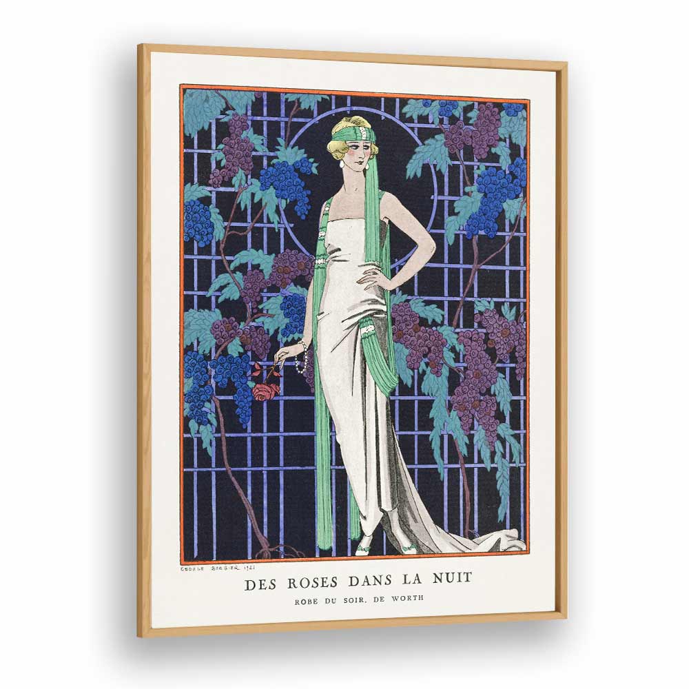 DES ROBES DANS LA NUIT ROBE DU SOIR, DE WORTH (1921)  , VINTAGE PAINTINGS