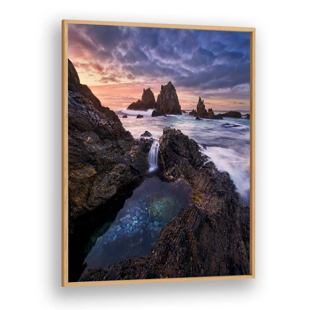 Stunning MEETING OF WATERS, PHOTOGRAPHY PRINTS showcasing rocky landscapes and vibrant skies, perfect for any space.