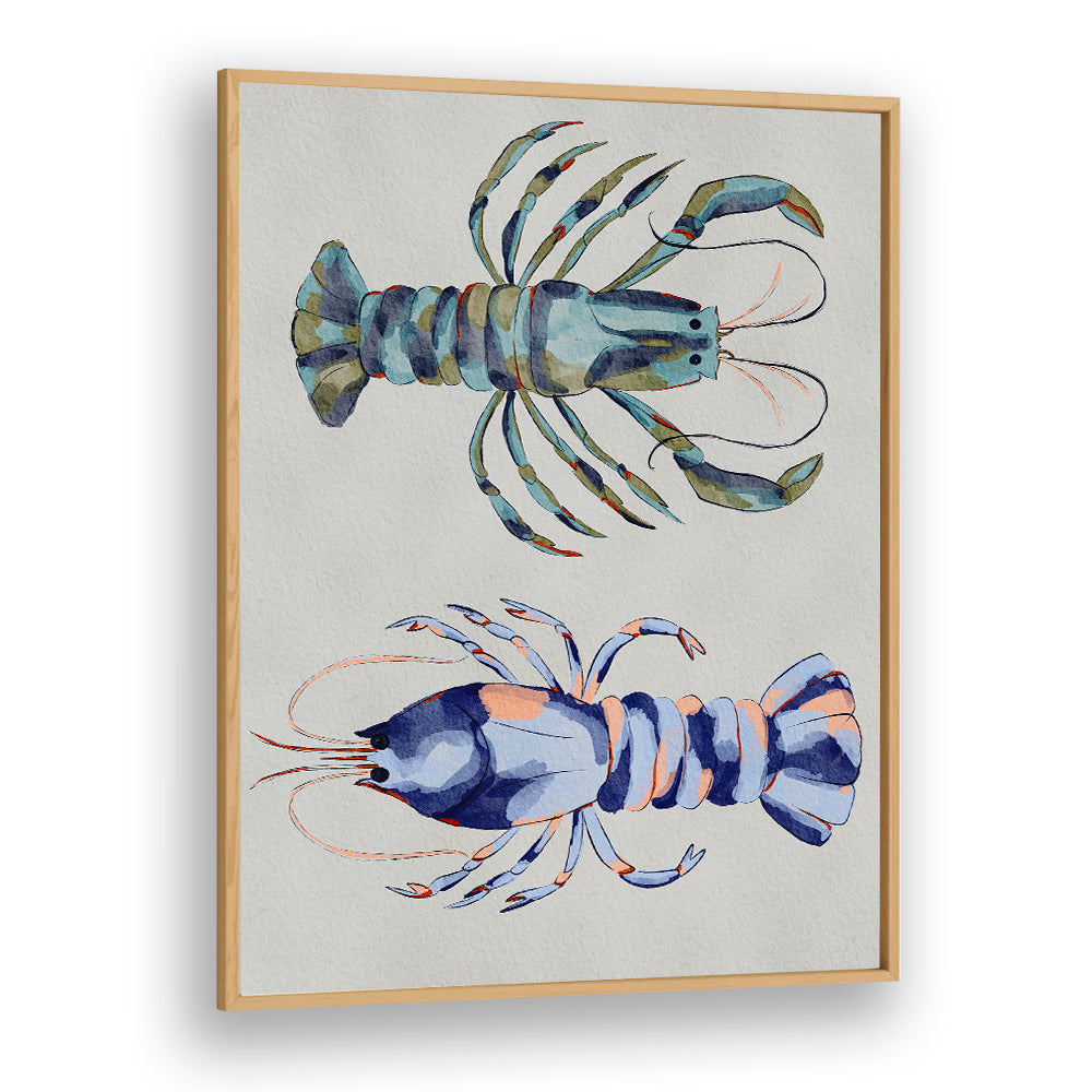 BLUE LOBSTERS WATERCOLOR