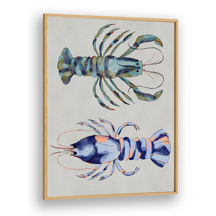 BLUE LOBSTERS WATERCOLOR