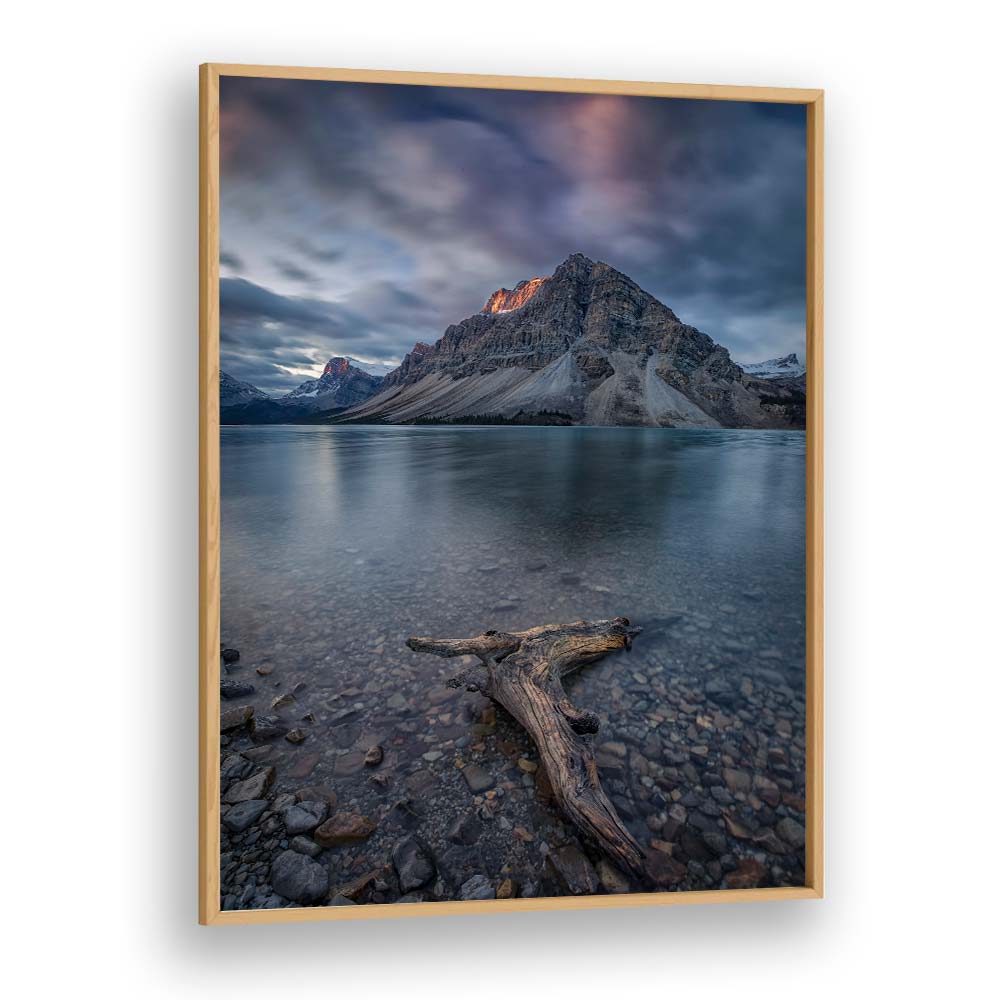 A CLOUDY DAY IN BOW LAKE BY MICHAEL ZHENG , LANDSCAPE PHOTO PRINTS