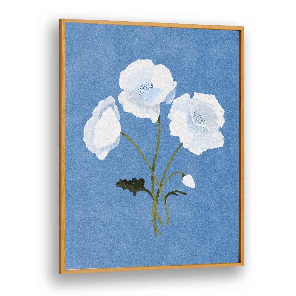 WHITE ON BLUE BY GOED BLAUW, BOTANICAL ART PRINTS