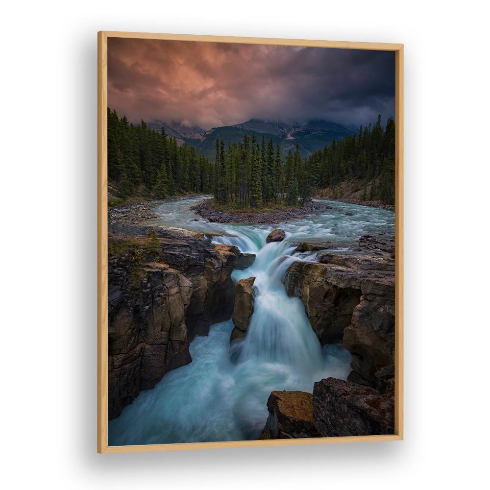 SUNWAPTA FALLS BY MICHAEL ZHENG , LANDSCAPE PHOTO PRINTS