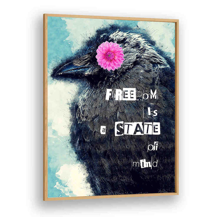 FREEDOM IS A STATE OF MIND COLLAGE ART , QUOTES & TYPOGRAPHY POSTERS