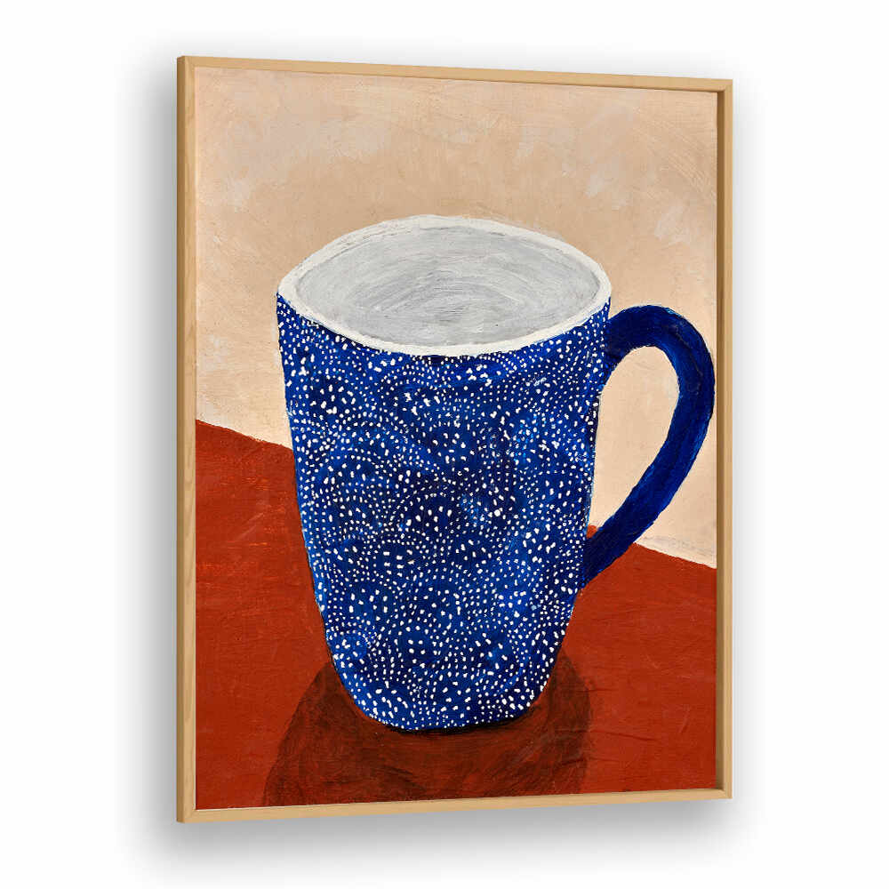 Charming blue mug art for a cozy vibe, perfect for COFFEE TIME, KITCHEN POSTERS lovers. Transform your space!