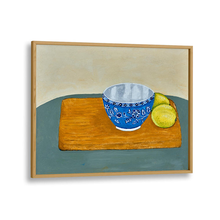 Brighten your space with LEMONS, KITCHEN POSTERS featuring a vibrant bowl and fresh lemons on a wooden cutting board.