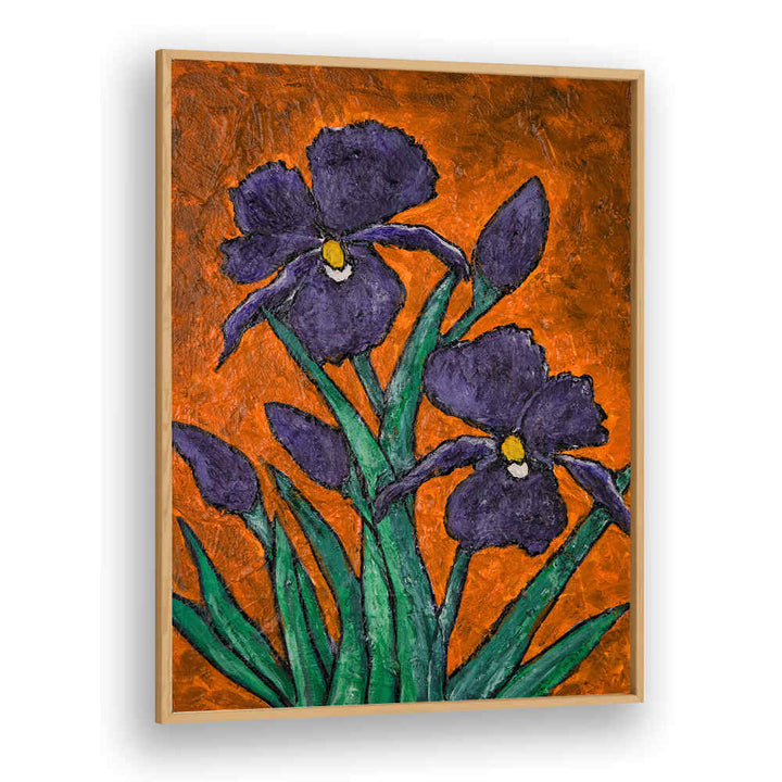Vibrant IRISES III, FLORAL FLOWER PAINTINGS bring nature's beauty to your home décor with expressive colors.