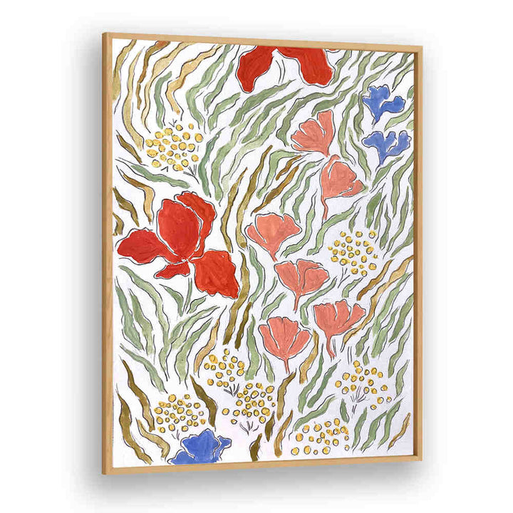 WIND IN THE MEADOW , FLORAL FLOWER PAINTINGS