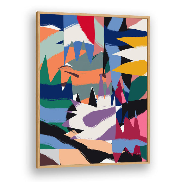 GEOMETRICAL CUT OUT WITH RIBBONS , ABSTRACT PAINTINGS