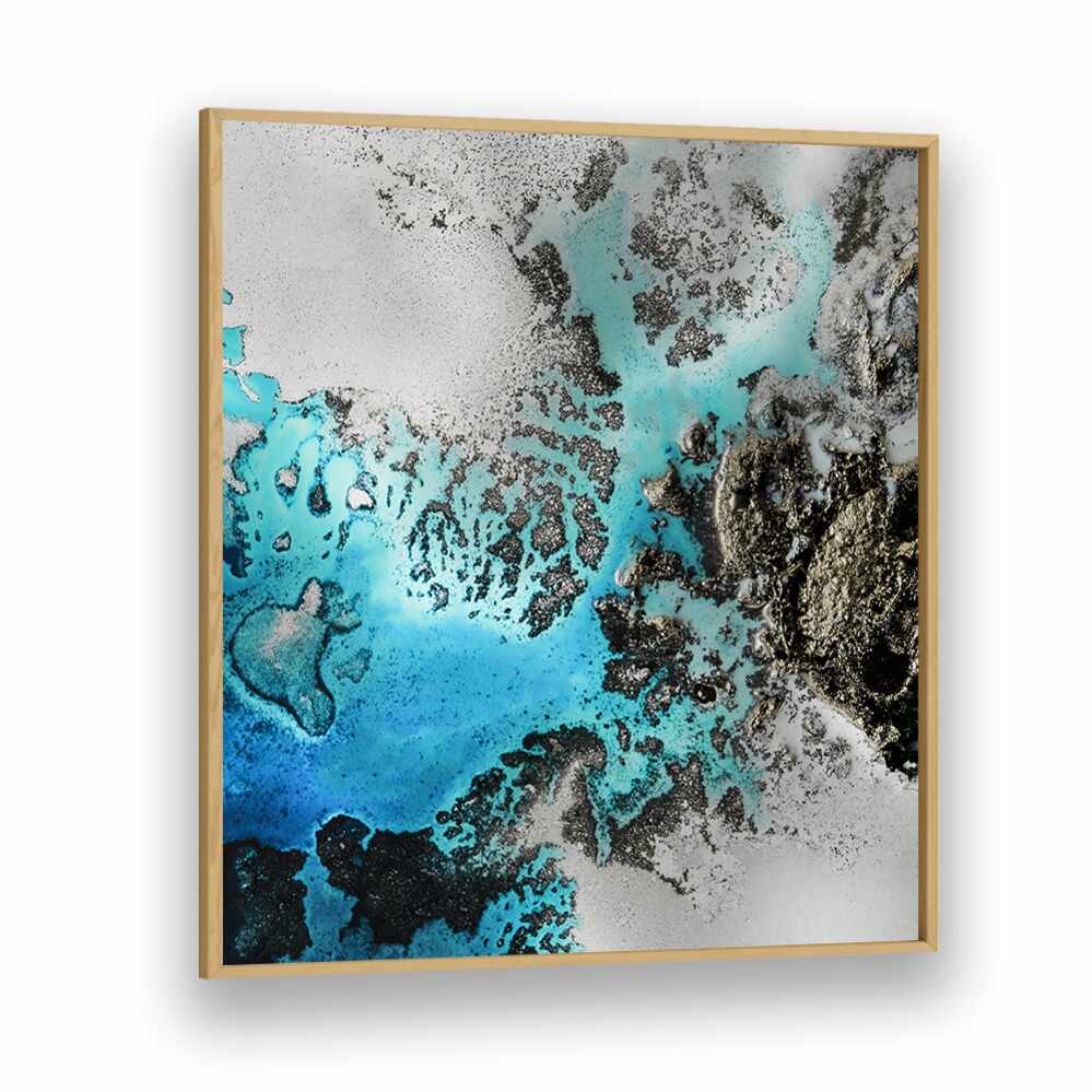 Vibrant TURQUOISE CORAL VIBES abstract paintings enhance any space with energetic hues and bold strokes.