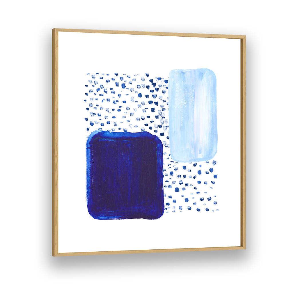 Captivating "Over the Blue Rain is Land" abstract paintings feature rich hues and dynamic brush strokes for any decor.