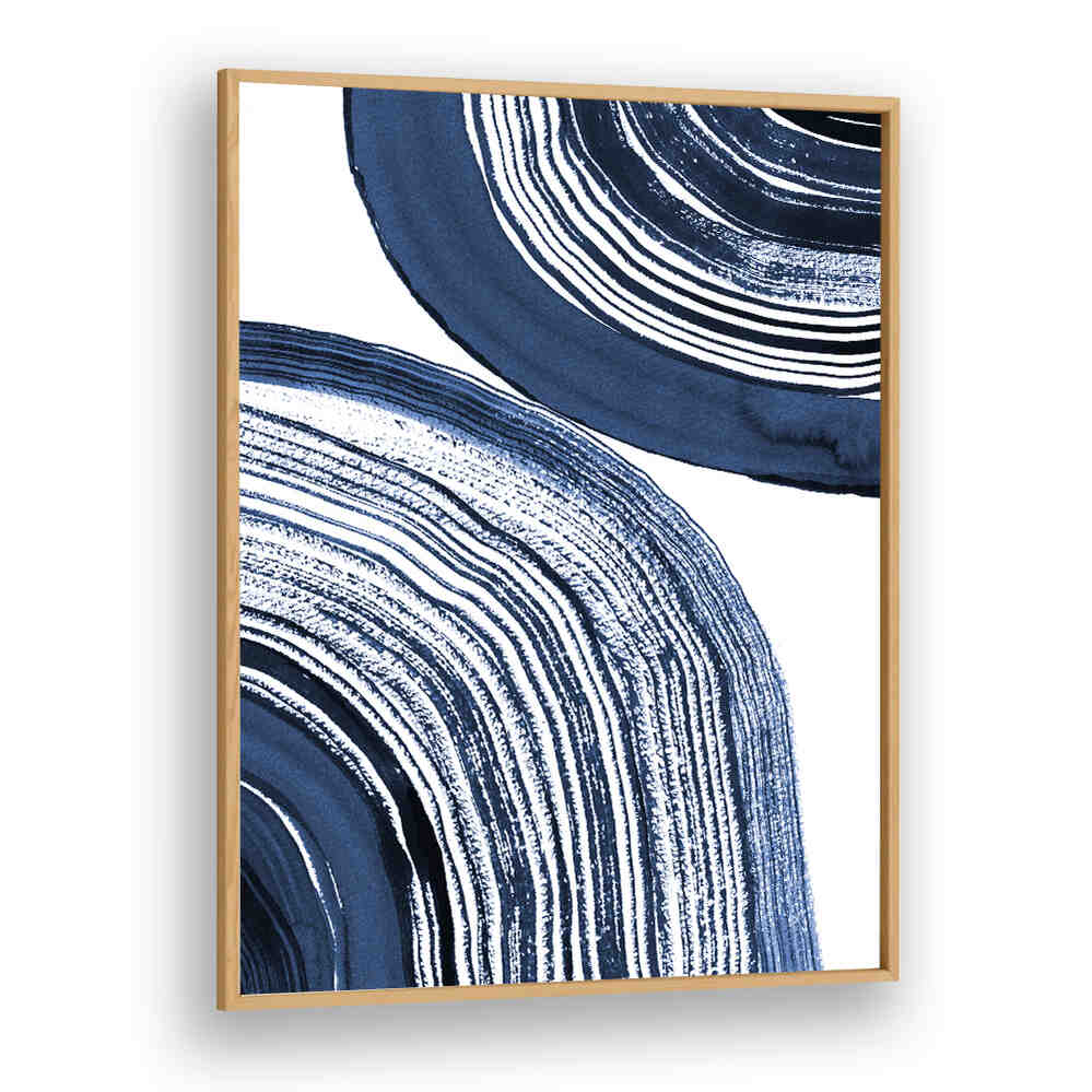 Stunning BLUE CONCENTRIC WAVES, ABSTRACT PAINTINGS featuring layered blue tones to elevate any space beautifully.