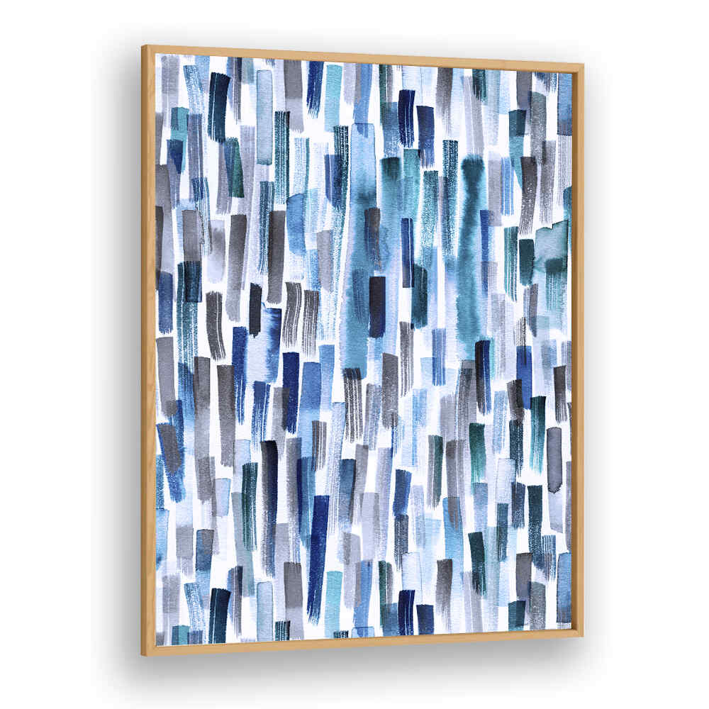 WATERCOLOR BRUSHSTROKES INDIGO BLUE , ABSTRACT PAINTINGS