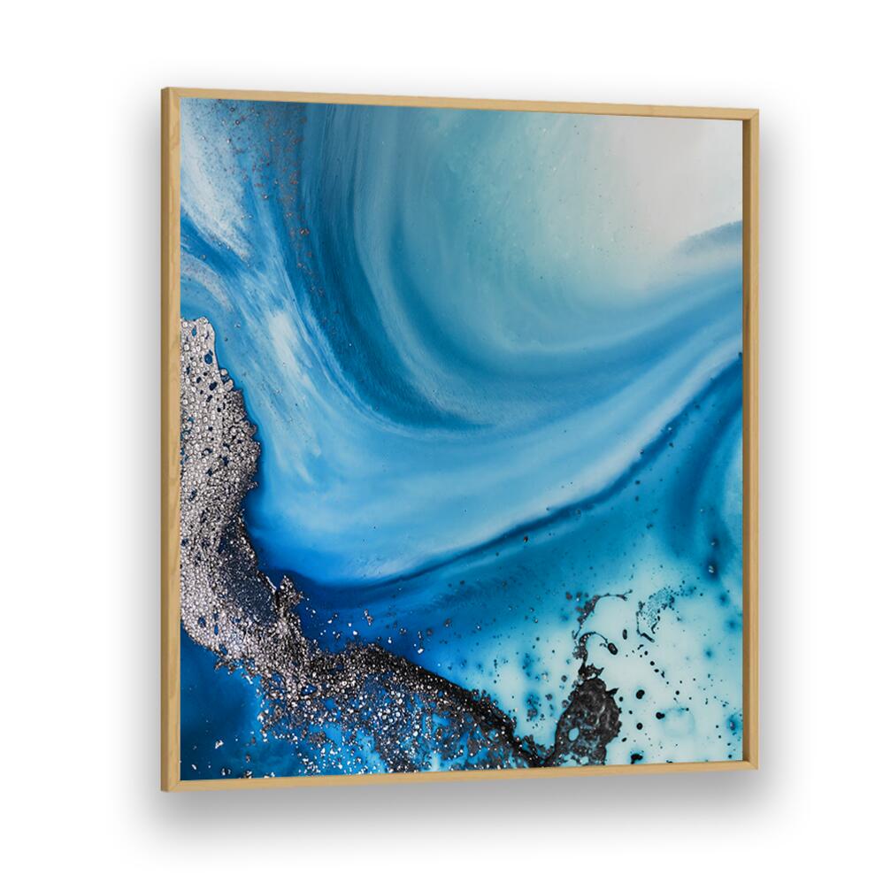 Vibrant blues and soothing tones define SHALLOW SEAS II, ABSTRACT PAINTINGS for a captivating living space.