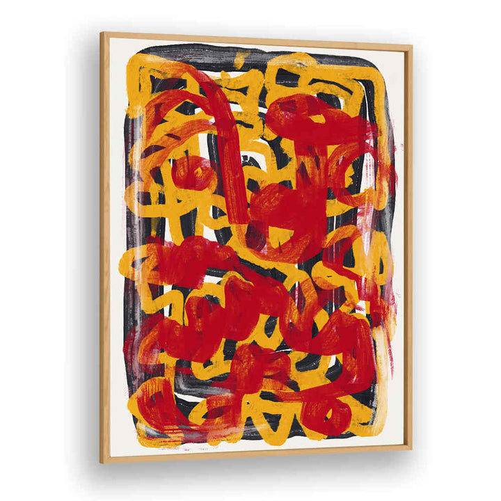 YELLOW DOTTED RED , ABSTRACT PAINTINGS